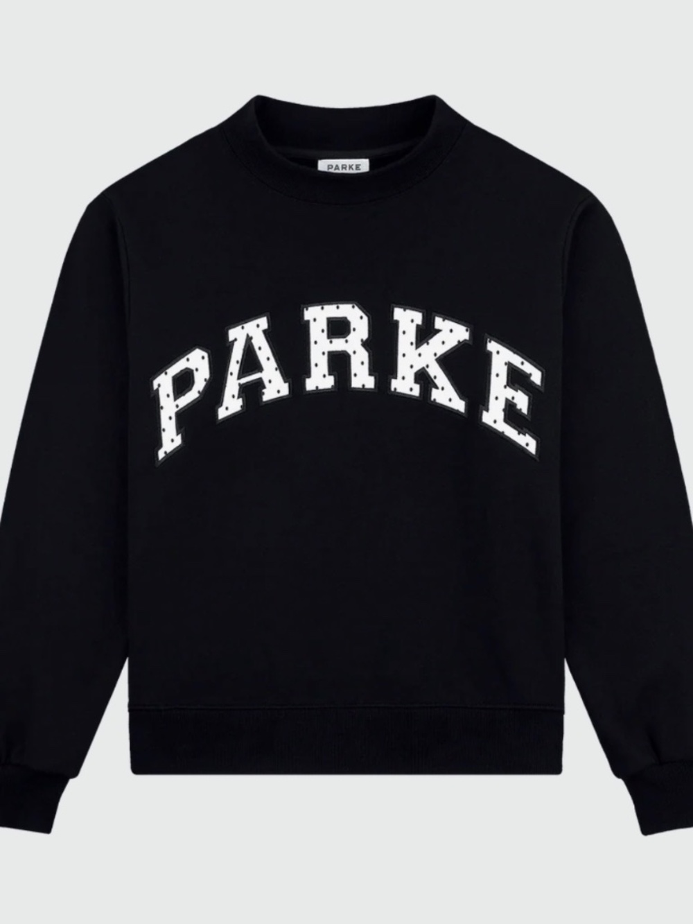 PARKE Black Polka Dot Mock Neck Sweater L/XL
